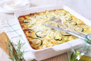 Gratin de courgette à la mozzarella